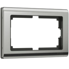 Изображение Рамка для двойной розетки Metallic (глянцевый никель) W0081602